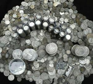 Silver Estate Lot: Old Coins & Bullion Bars
