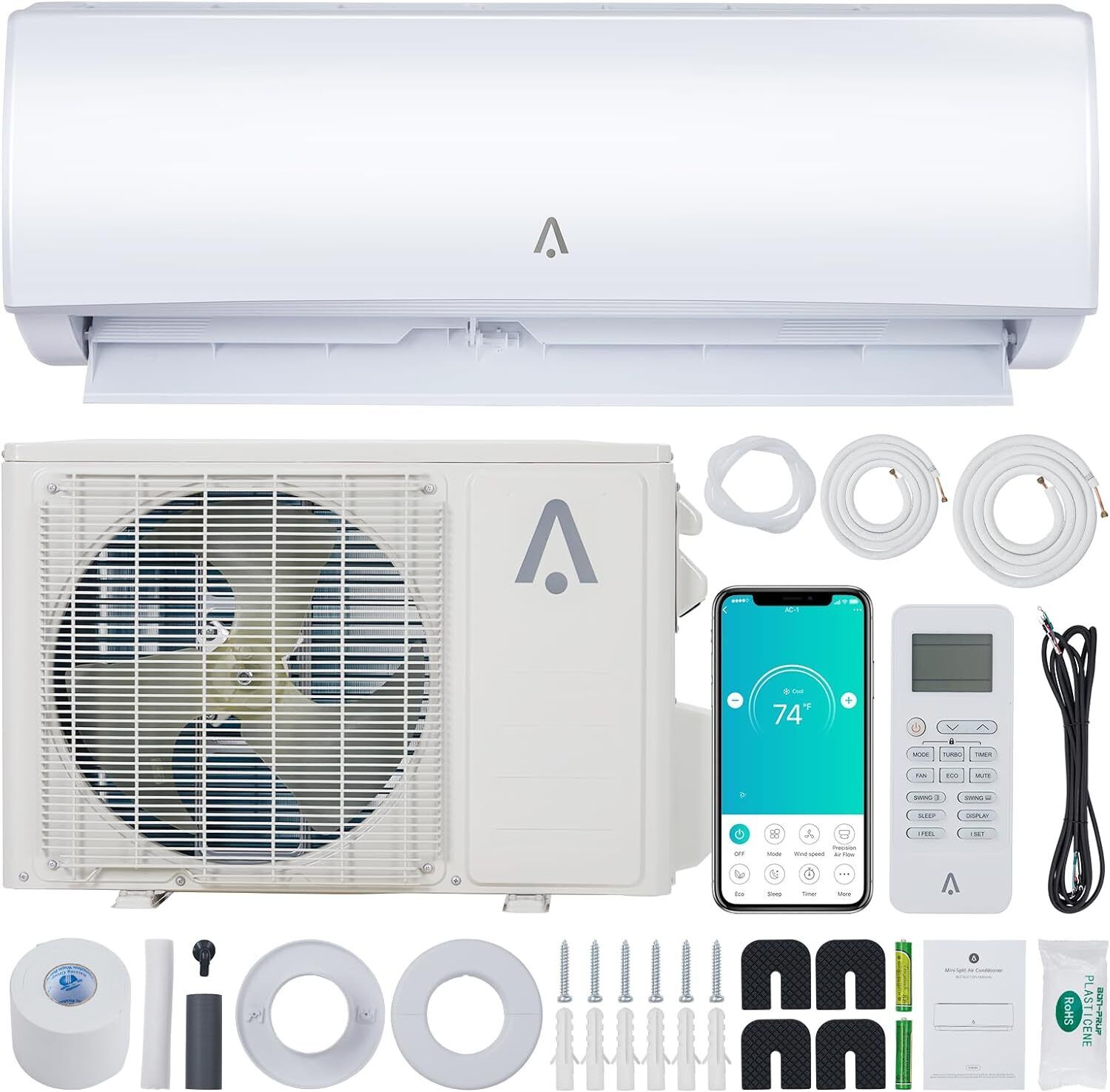 12,000BTU Mini Split Inverter Heat Pump Air Conditioner