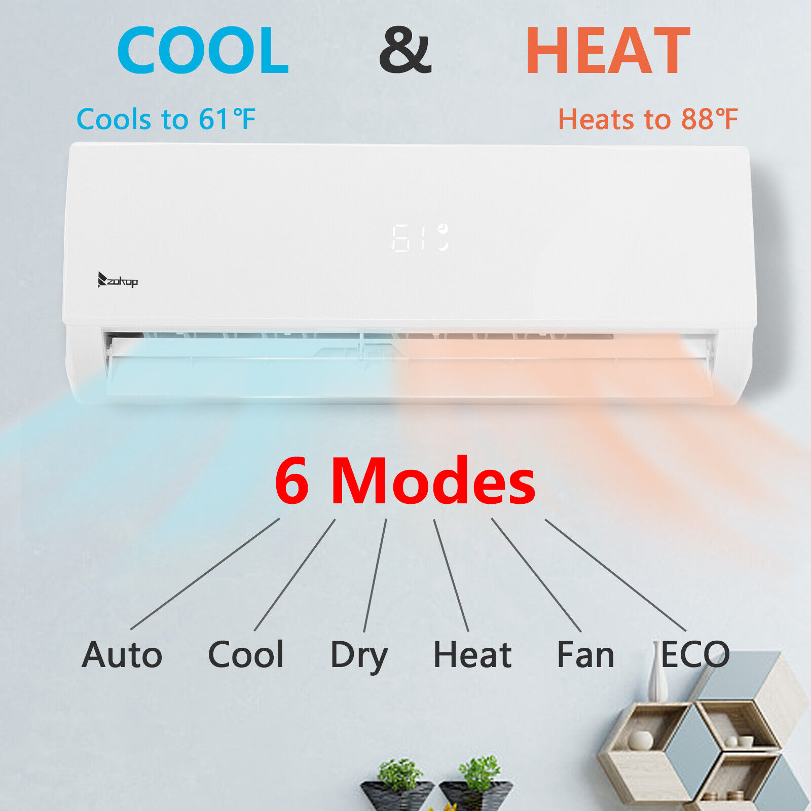 12,000 BTU Ductless Air Conditioner Heat Pump Mini Split