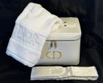 Dior VIP White Vanity Train Case with Mirror & Accessories