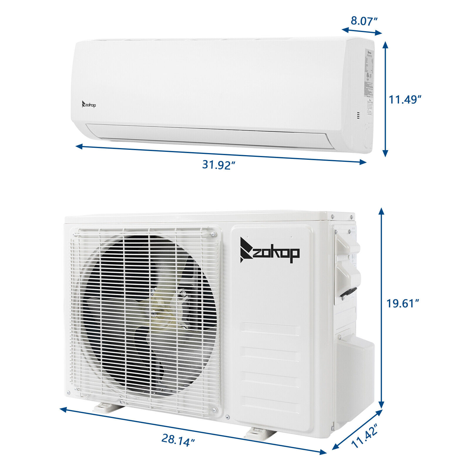 Ductless Mini-Split Heat Pump Air Conditioner 12000 BTU