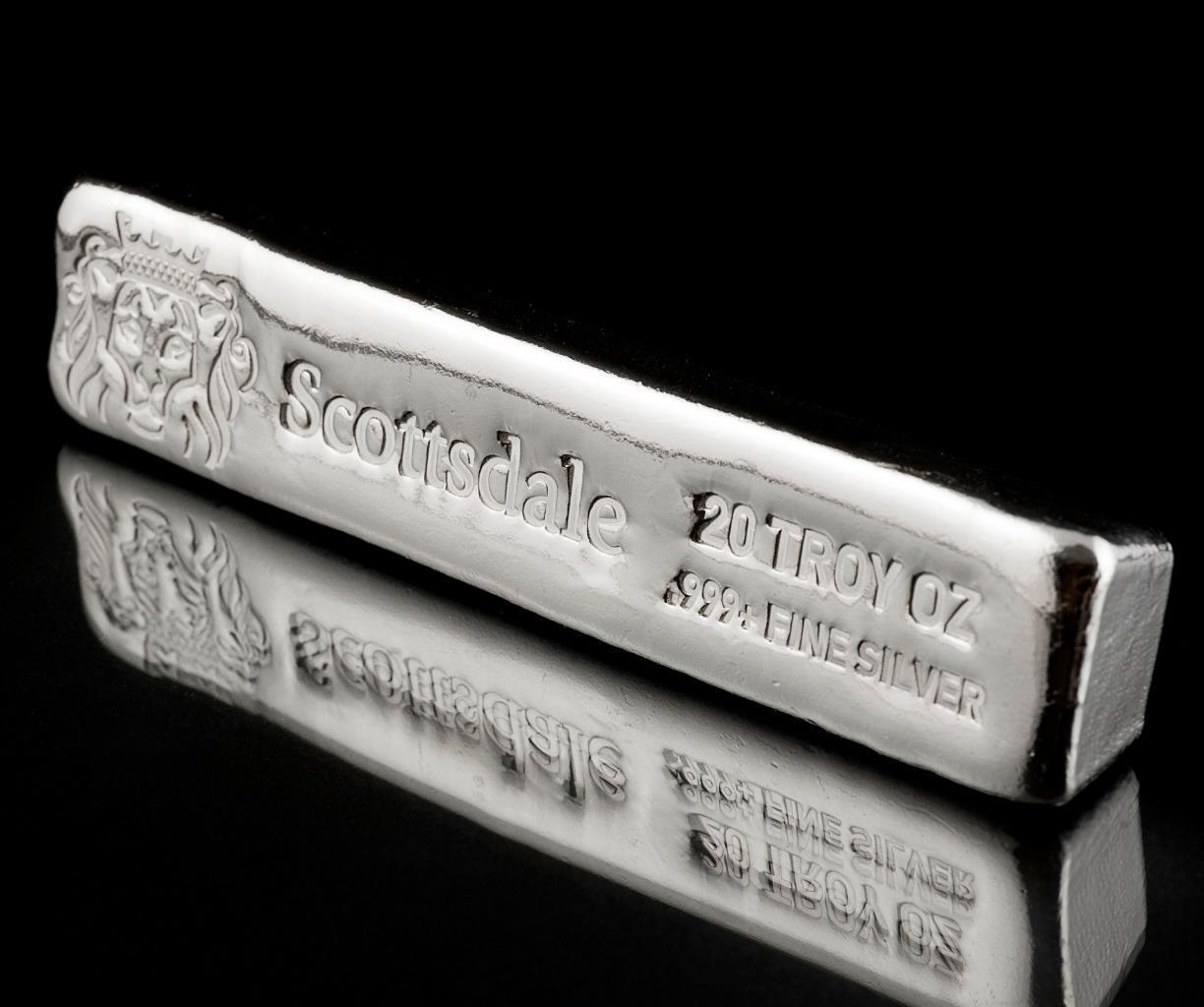 Scottsdale Mint 20 oz .999 Silver VIP Bar