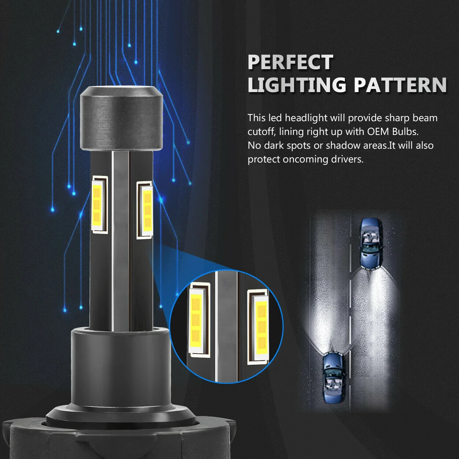 MOSTPLUS 130W 13000LM LED Headlight High Beam 9005