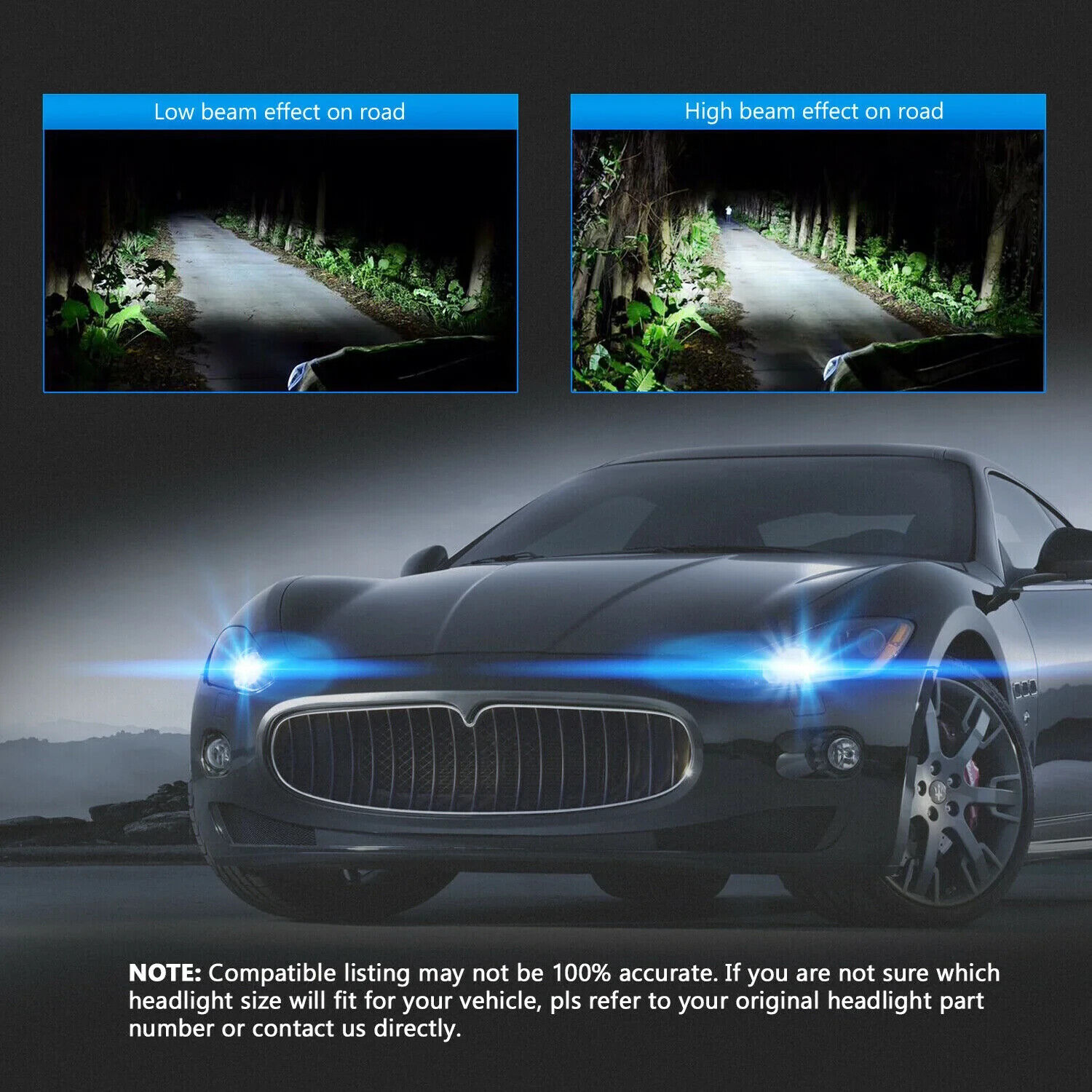 MOSTPLUS 130W 13000LM LED Headlight High Beam 9005