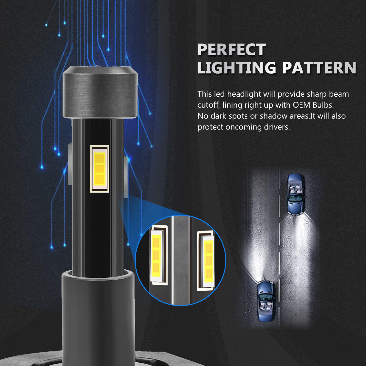 MOSTPLUS XENON White 130W LED Fog Light Bulbs
