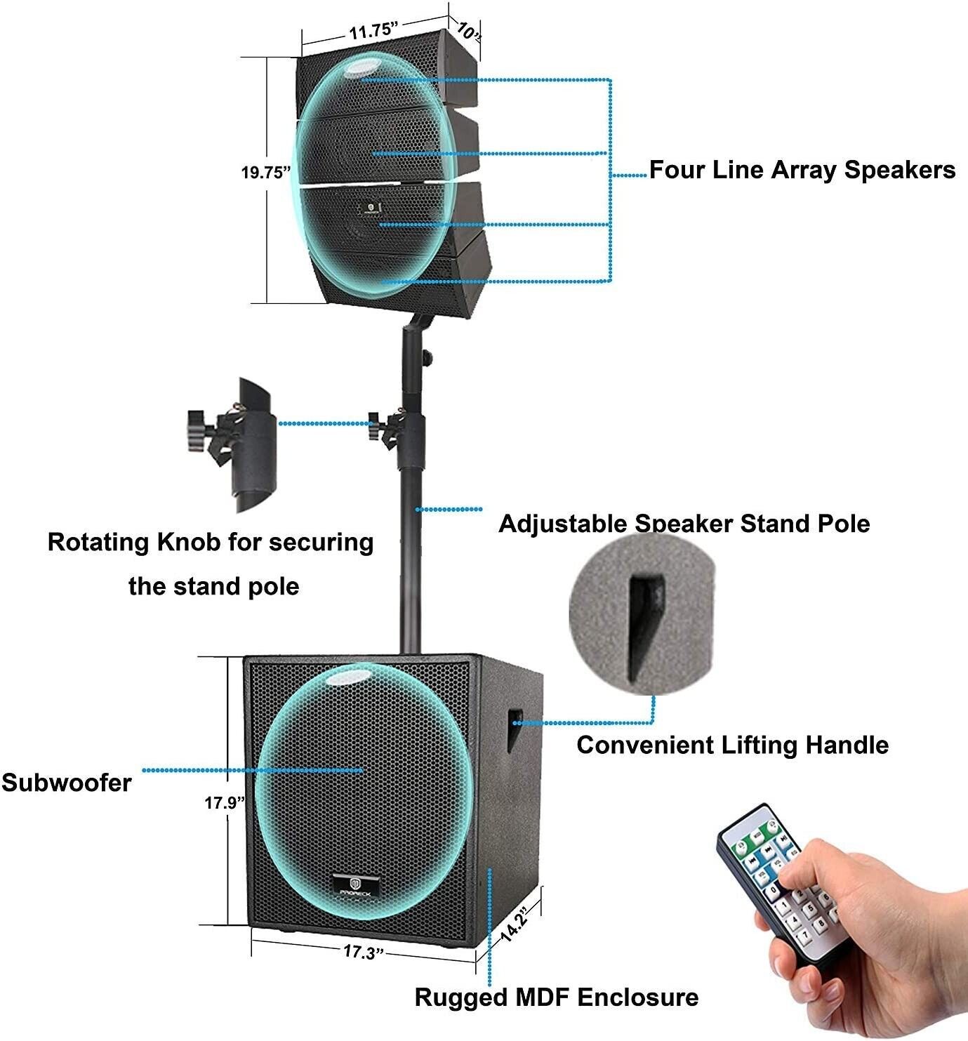 PRORECK CLUB 3000 12-Inch 4000W VIP Speaker System