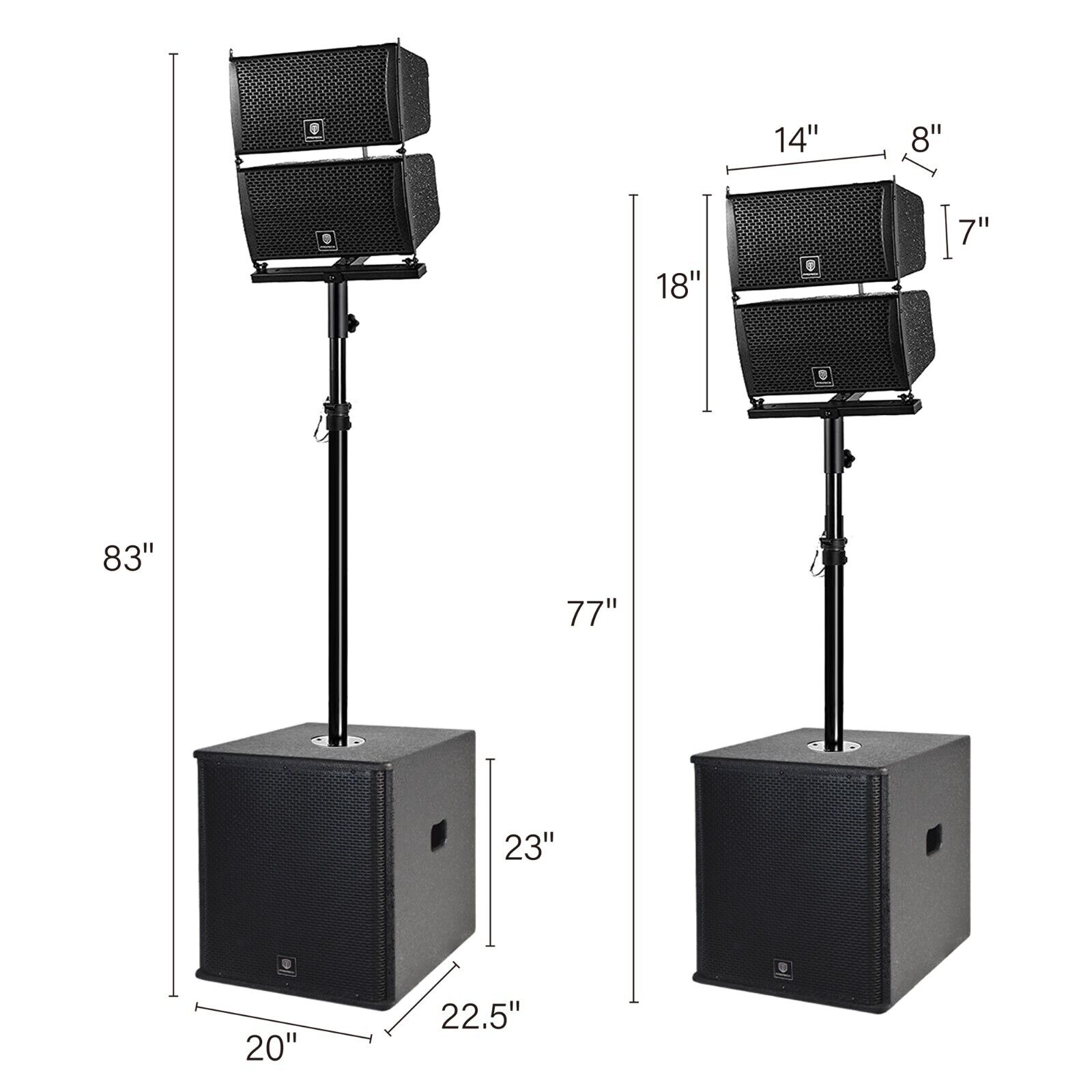 Proreck Club 6000 15'' Stereo Speaker System