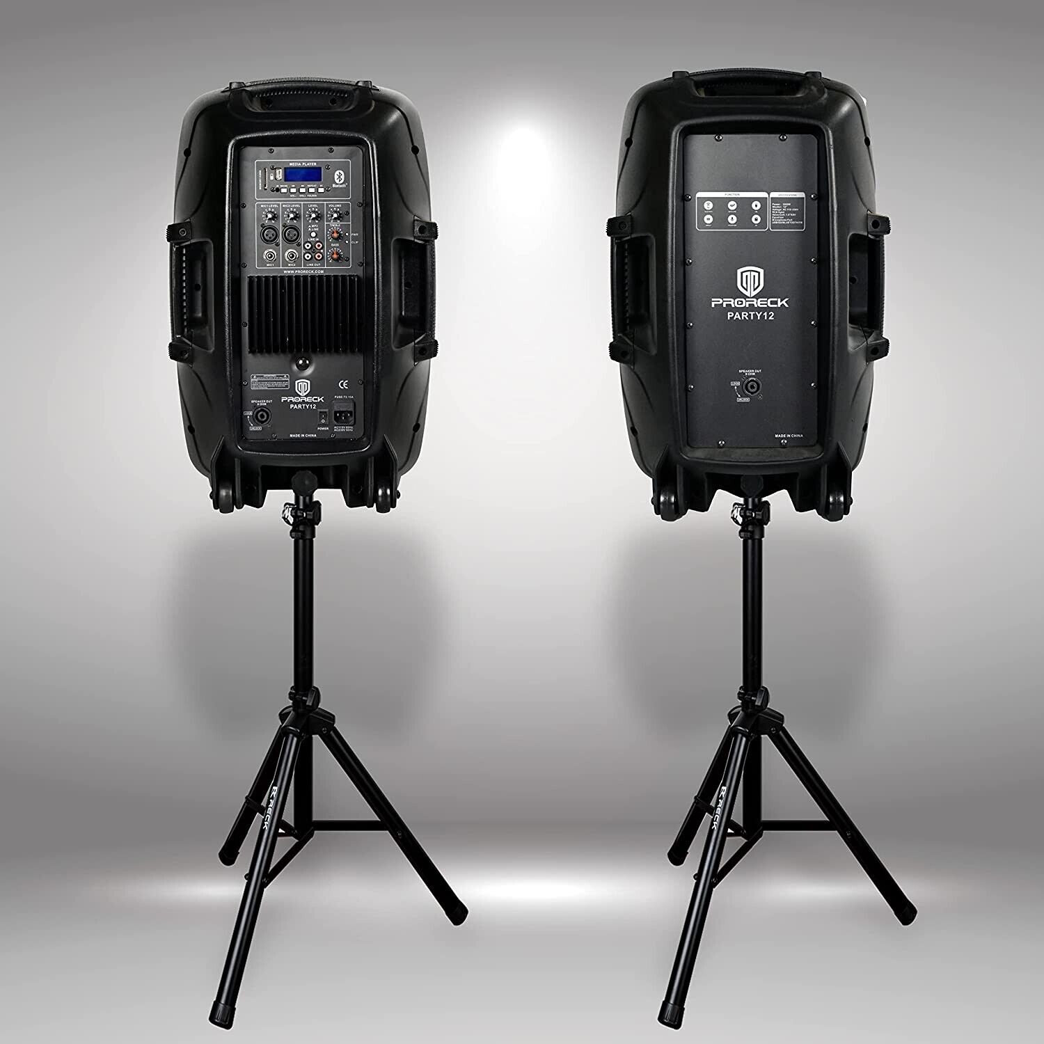 PRORECK 1000W 2-Way PA Speaker System with Bluetooth