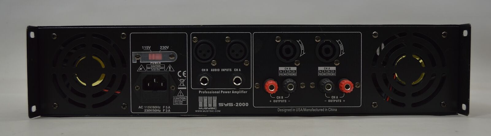 Professional DJ PA Power Amplifier | 2000W | MUSYSIC