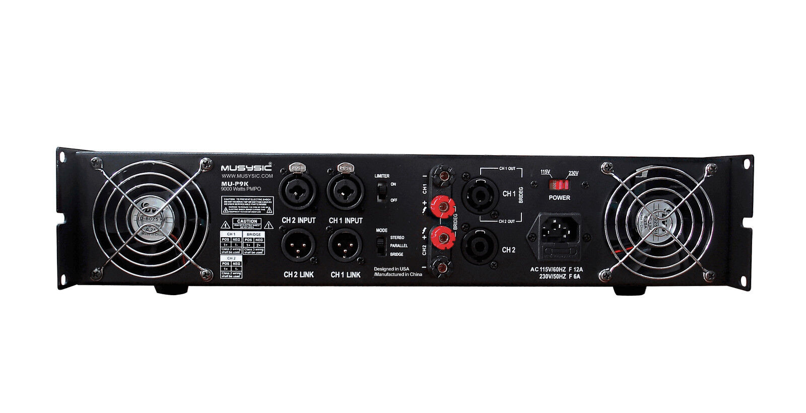 MUSYSIC 2 Channel 9000Watts DJ PA Power Amplifier