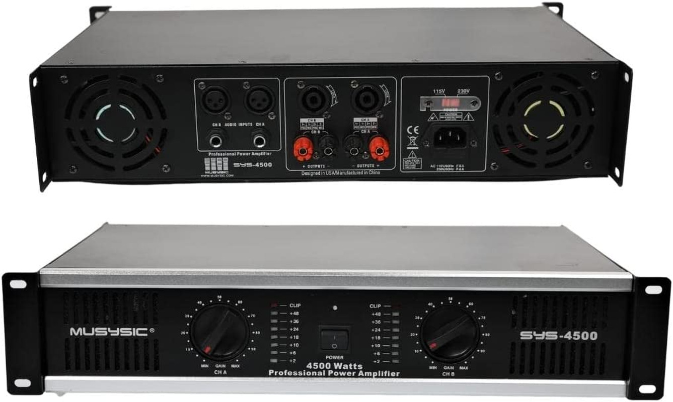 Clear Sound 2 Channel Power Amplifier - Professional 2U