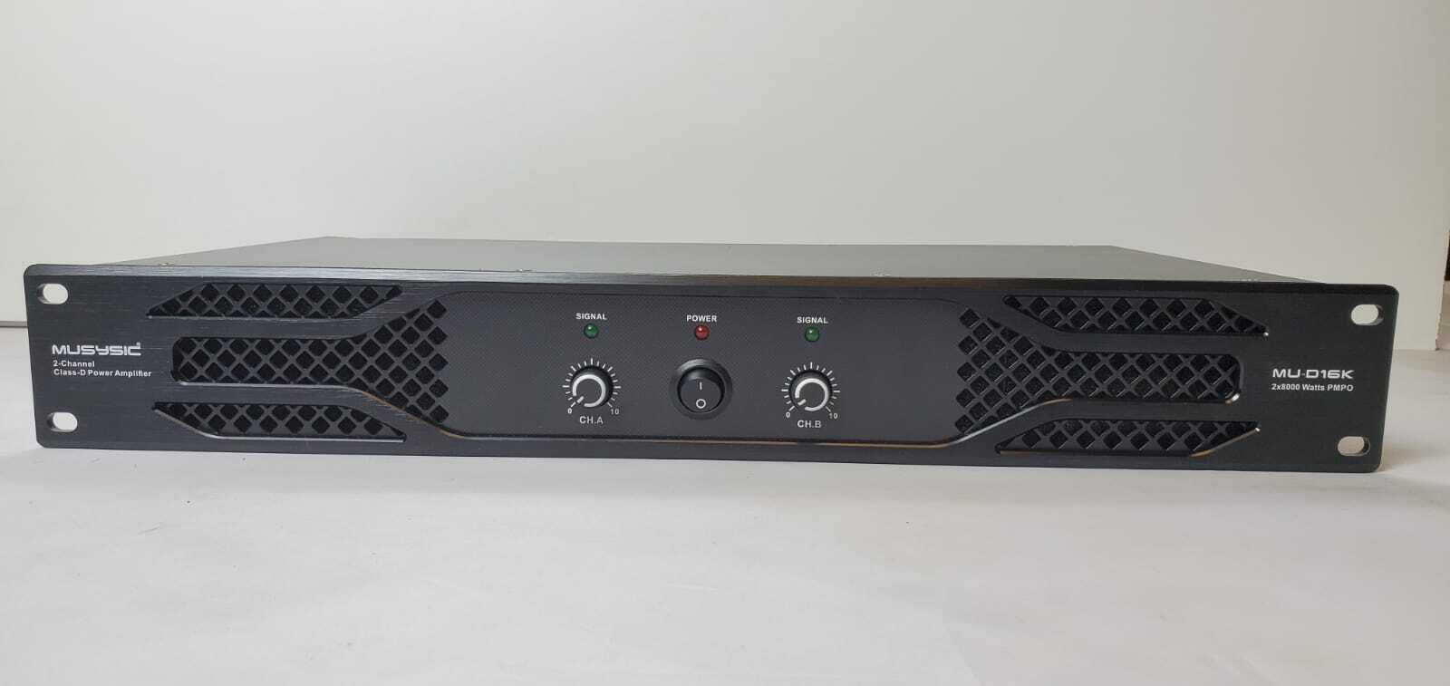 MUSYSIC Pro 2-Channel 2x8000W D-Class Power Amp MU-D16K