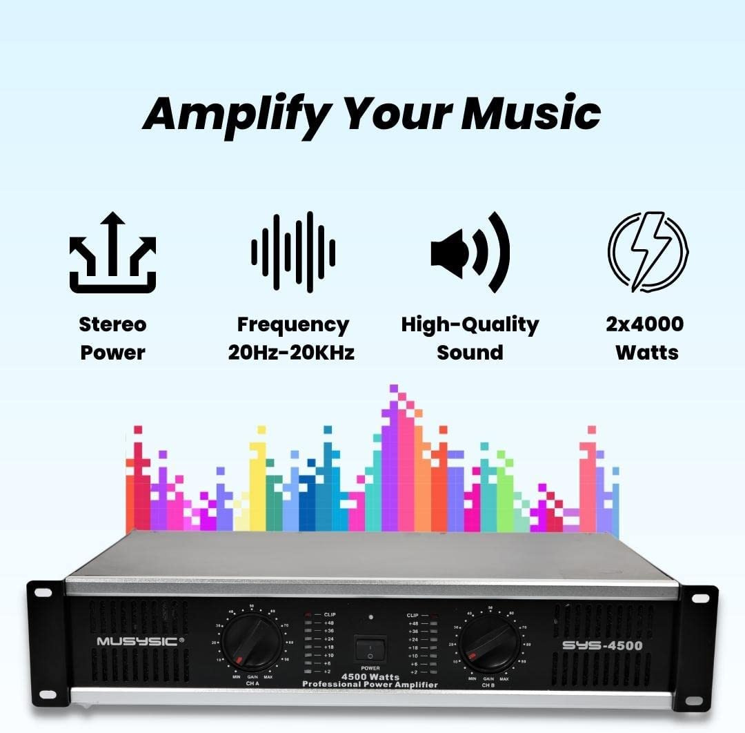 Clear Sound 2 Channel Power Amplifier - Professional 2U