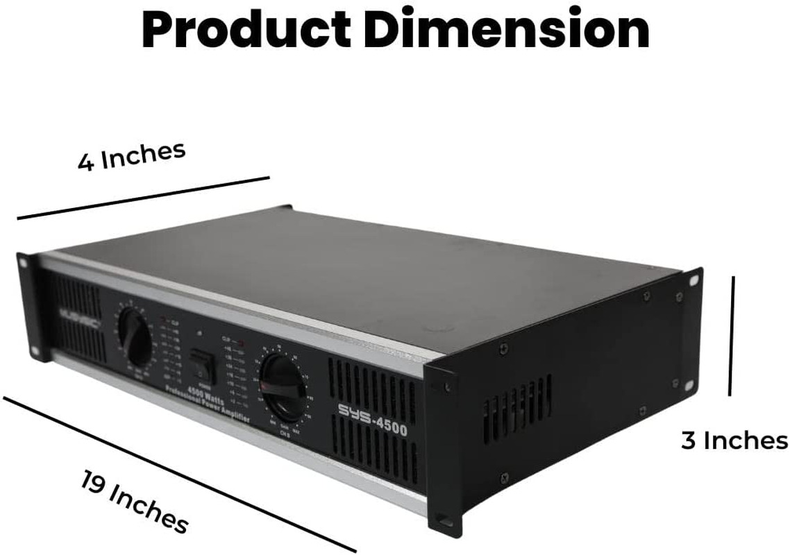 Clear Sound 2 Channel Power Amplifier - Professional 2U
