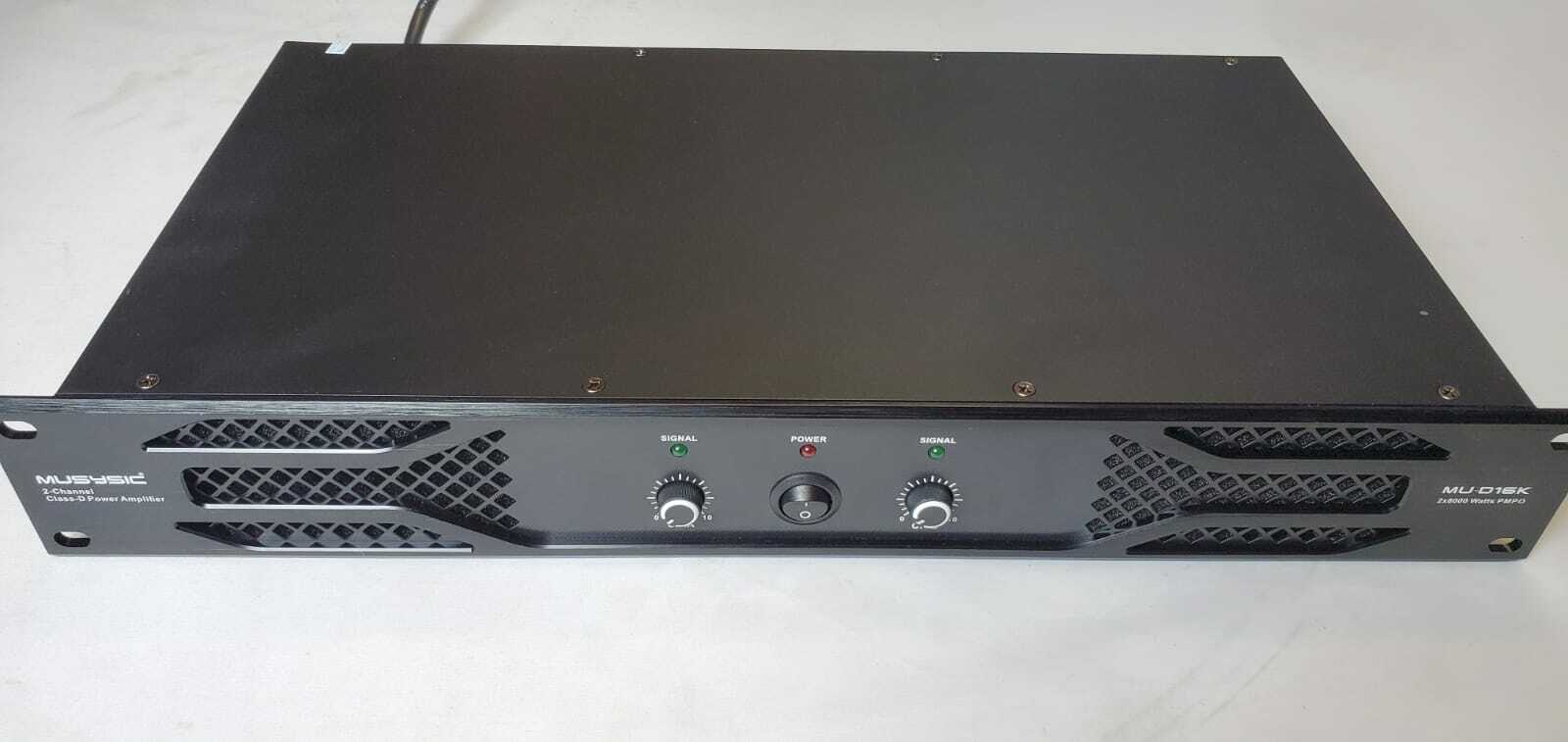 MUSYSIC Pro 2-Channel 2x8000W D-Class Power Amp MU-D16K