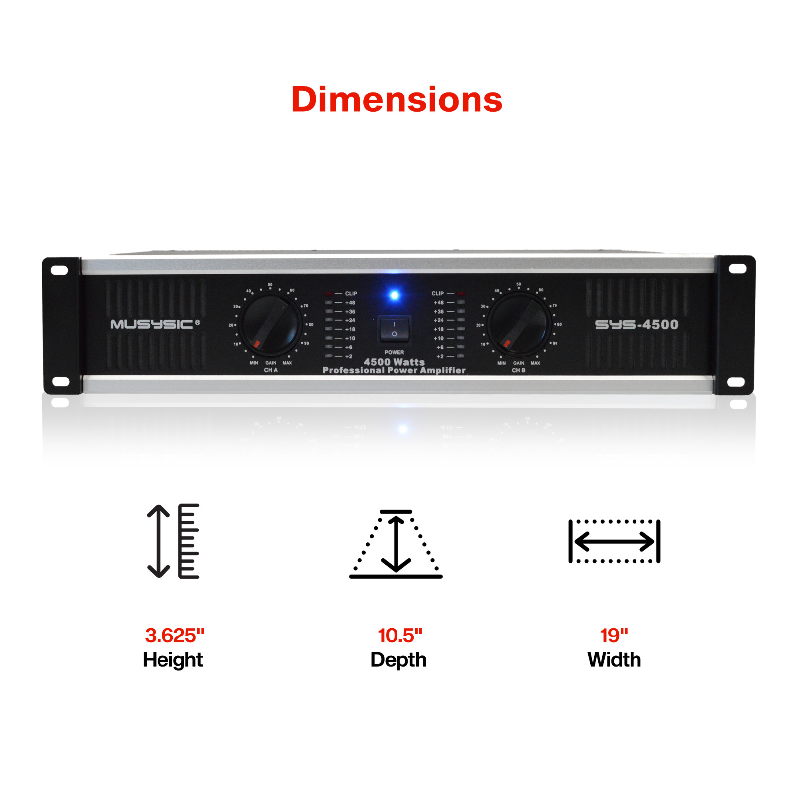 VIP MUSYSIC Pro Power Amplifier SYS-4500 4500W