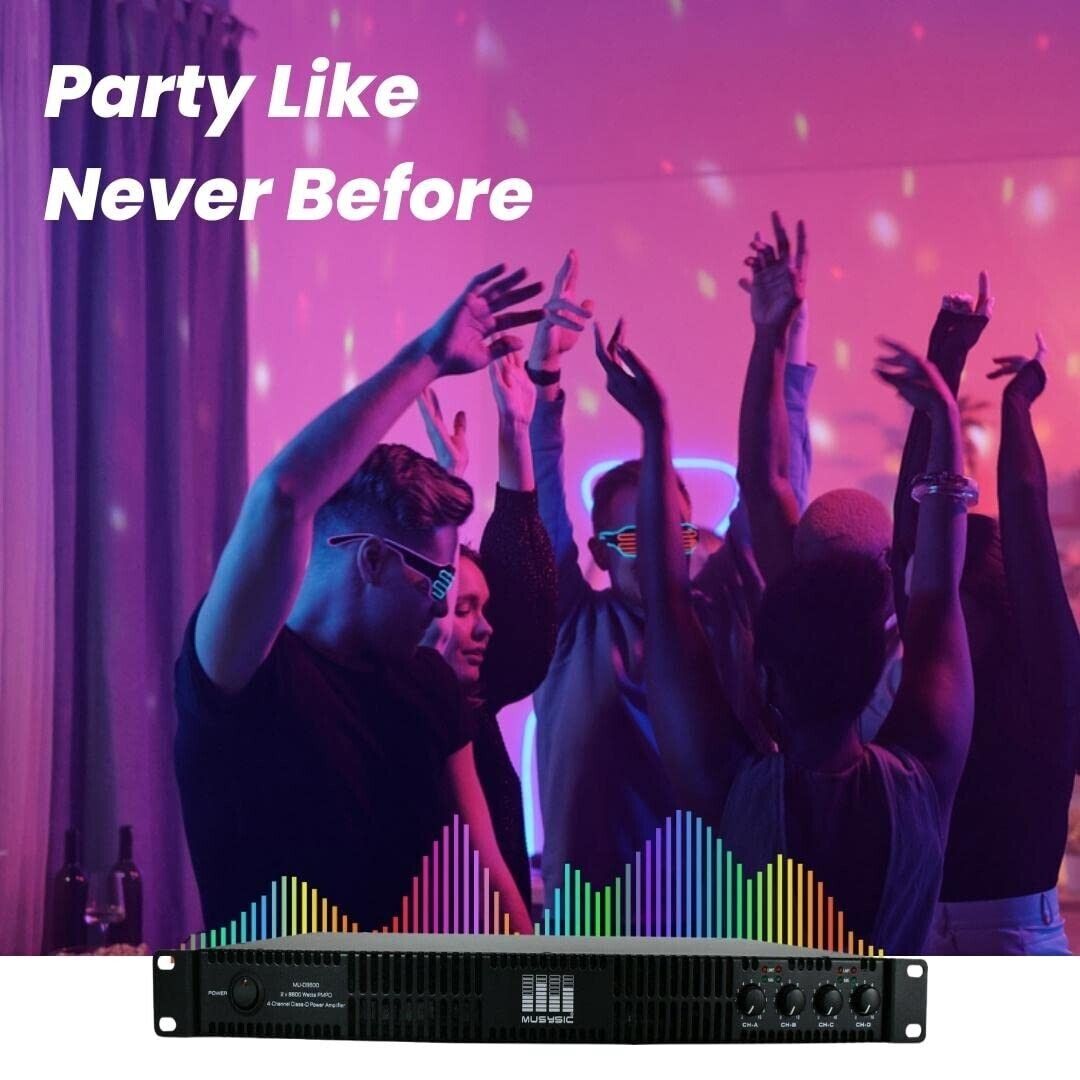 VIP MU-D9600: Professional 4-Channel Power Amplifier
