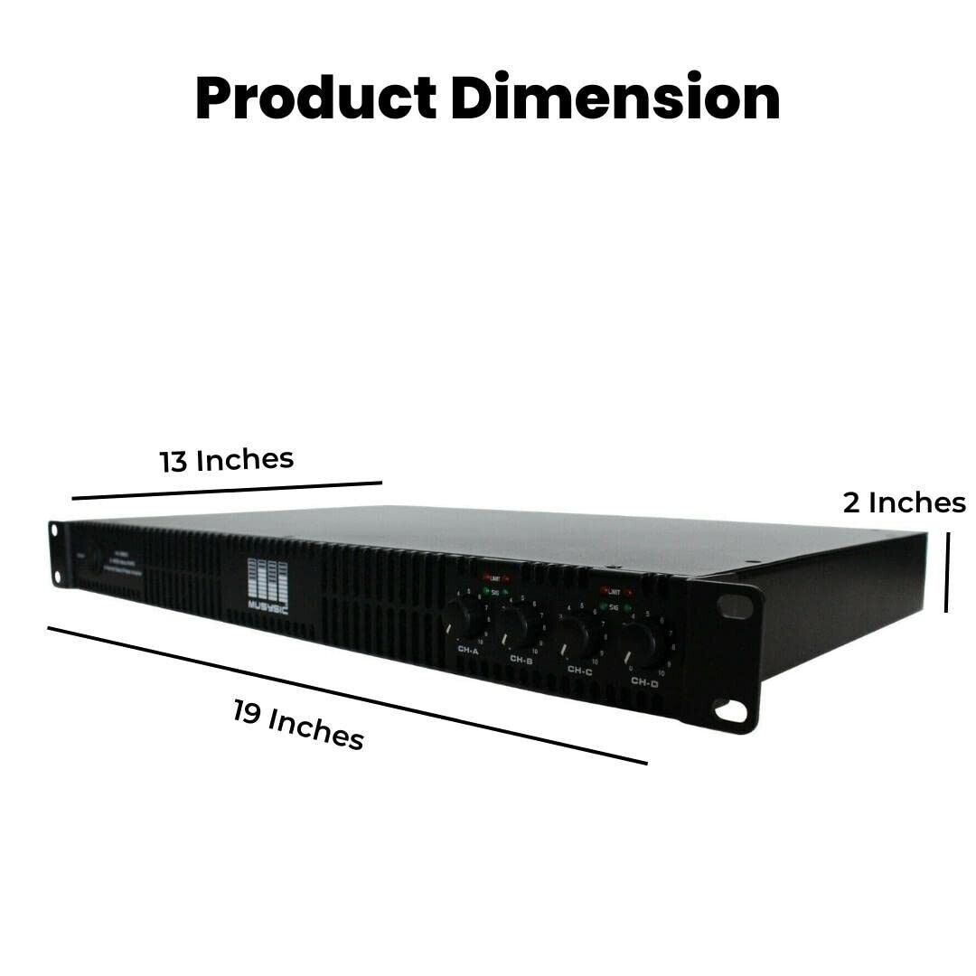 VIP MU-D9600: Professional 4-Channel Power Amplifier