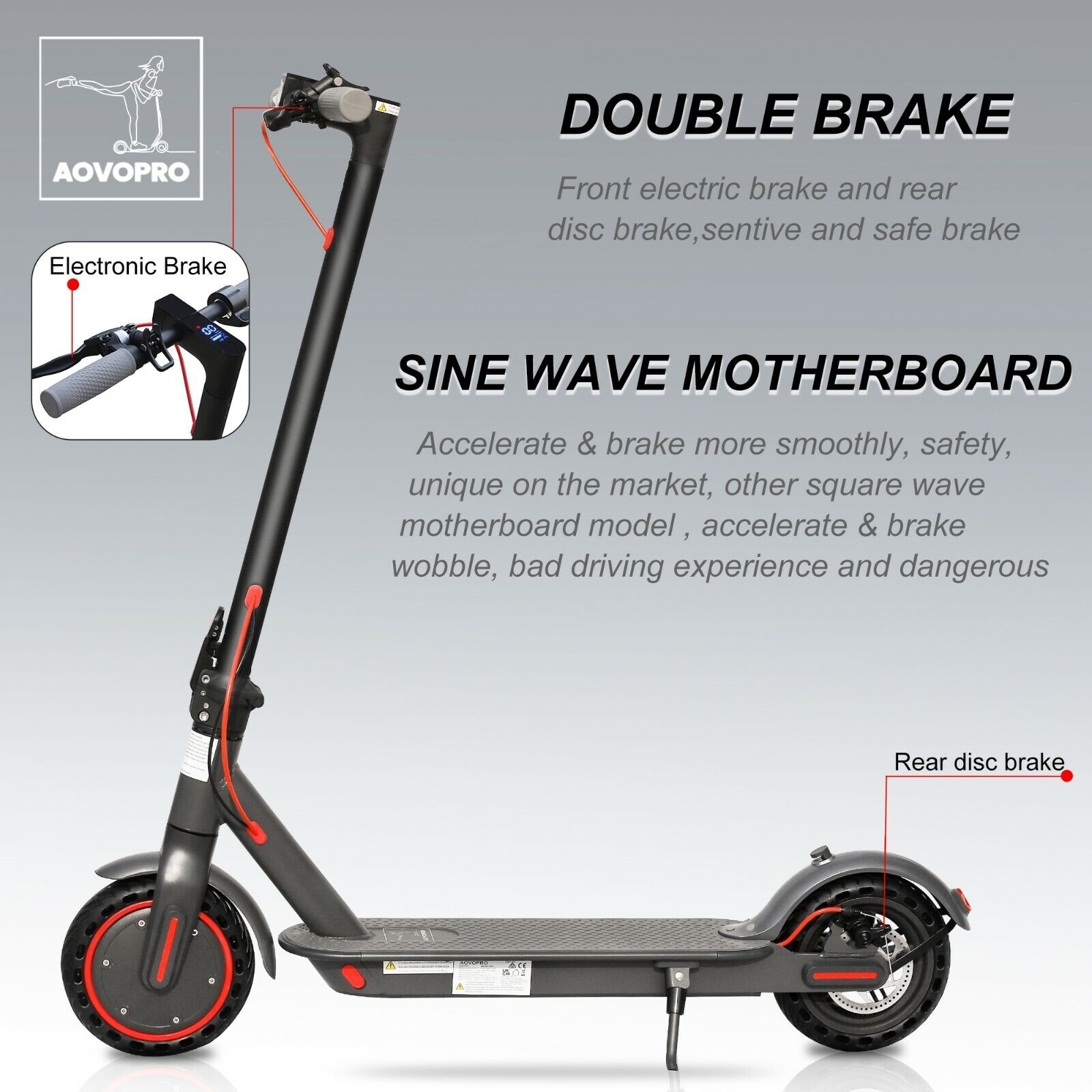 VIP Commuter Folding Electric Scooter, Long Range Adult