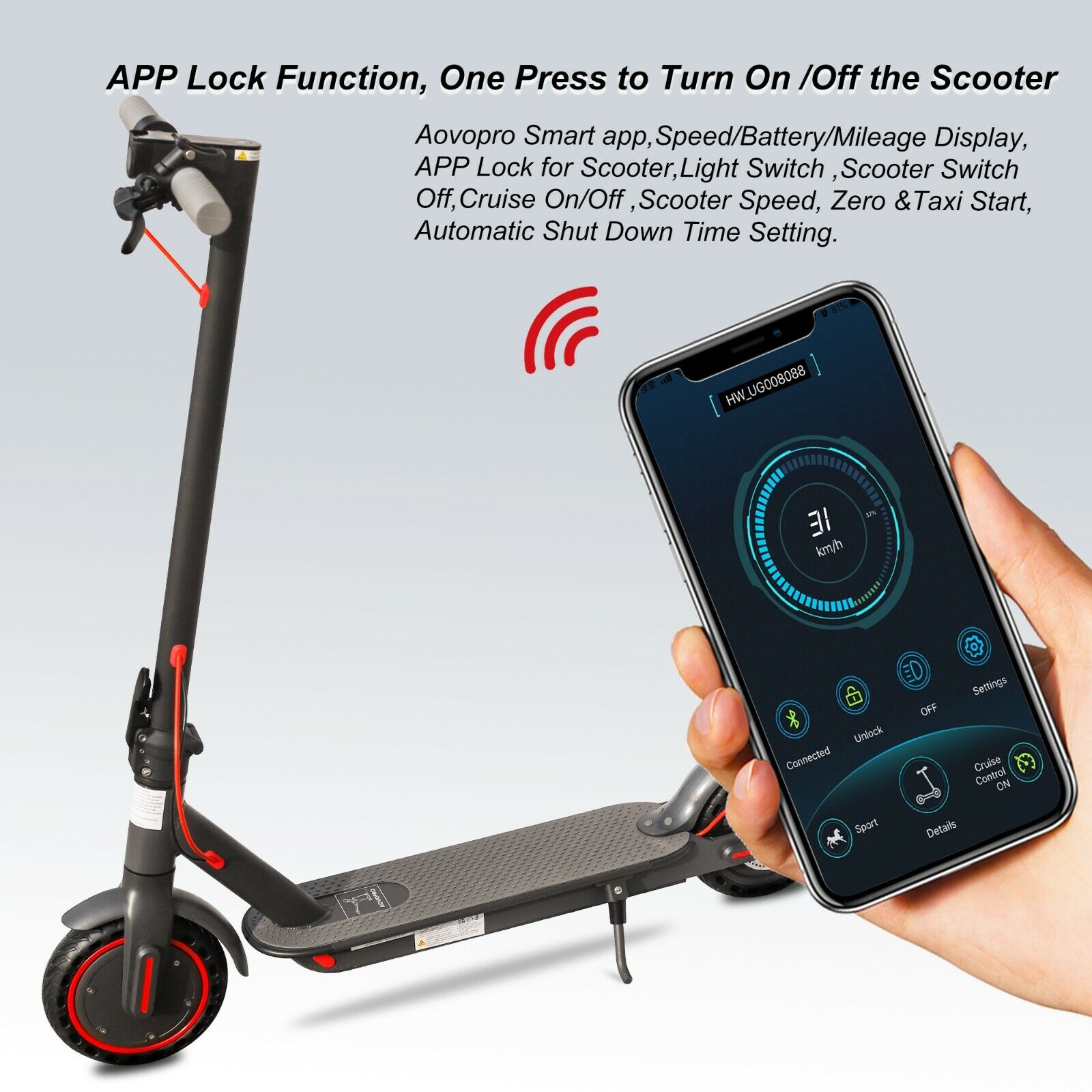 VIP Commuter Folding Electric Scooter, Long Range Adult
