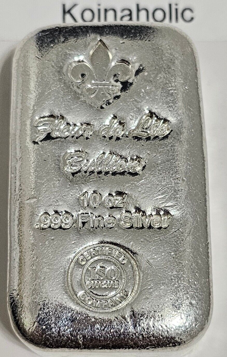 Scottsdale Bullion Chunky Style 10 oz Silver Bar