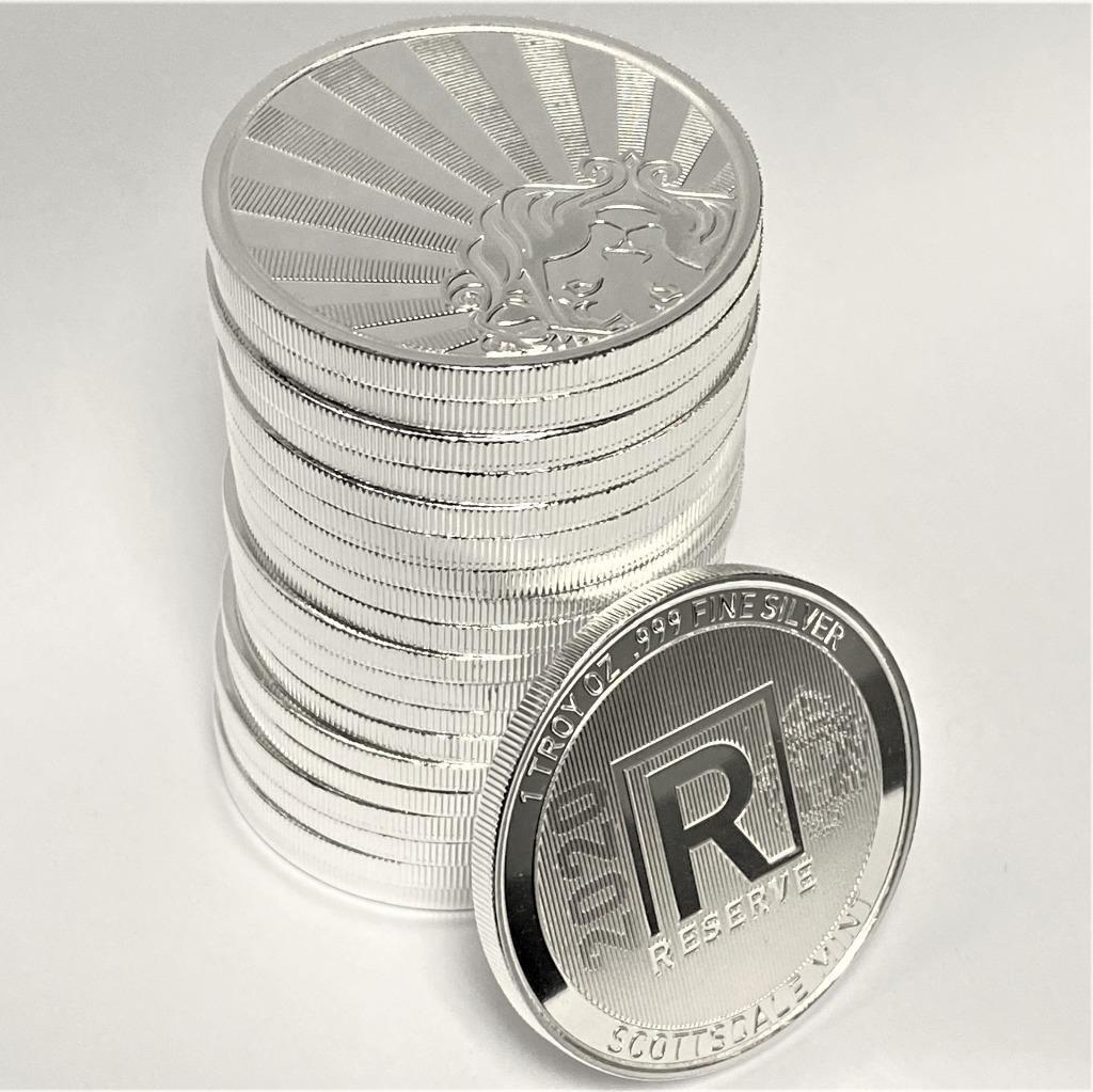 20 x 2020 1 oz Silver Rounds BU Tube