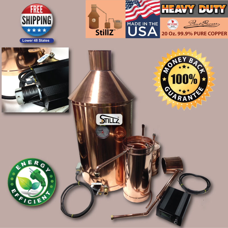 20 Gallon Electric Moonshine Still with 220VAC Controller