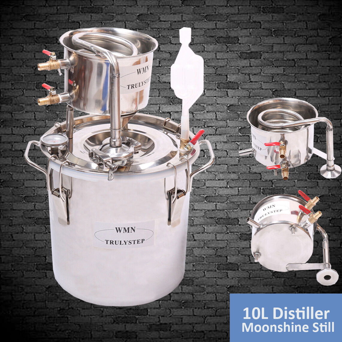 Copper Alcohol Distiller for Moonshine Spirits Wine Brew