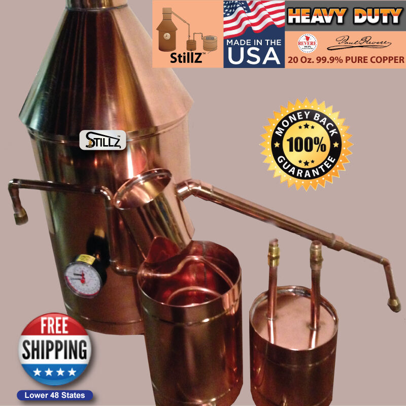 Copper Moonshine Still - 20 Gallons - Heavy-duty Copper