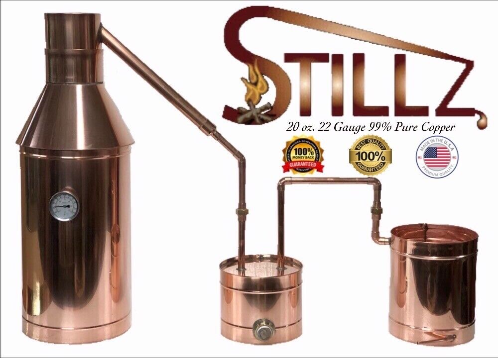 6 Gallon Copper Moonshine Still with Thumper and Worm