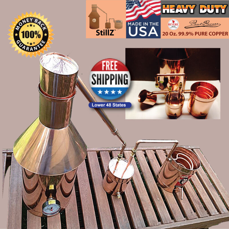 Copper Moonshine Still- Thumper/Worm-Heavy 20oz Build VIP