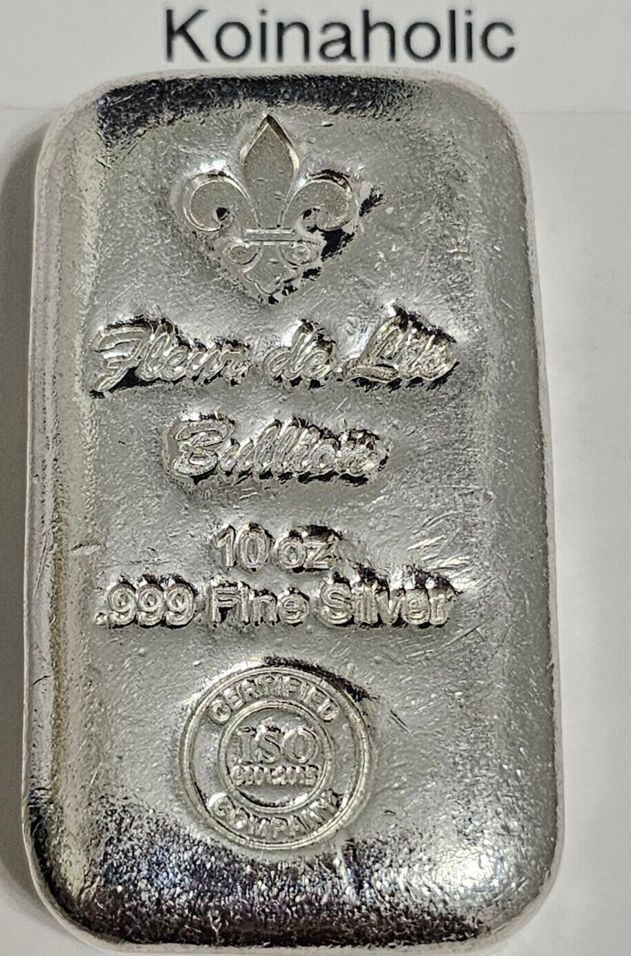 Scottsdale Bullion Chunky Style 10 oz Silver Bar