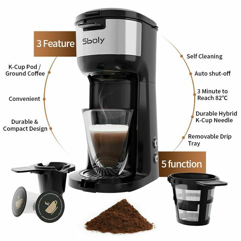Sboly Single Serve K-Cup Coffee Maker Brewer