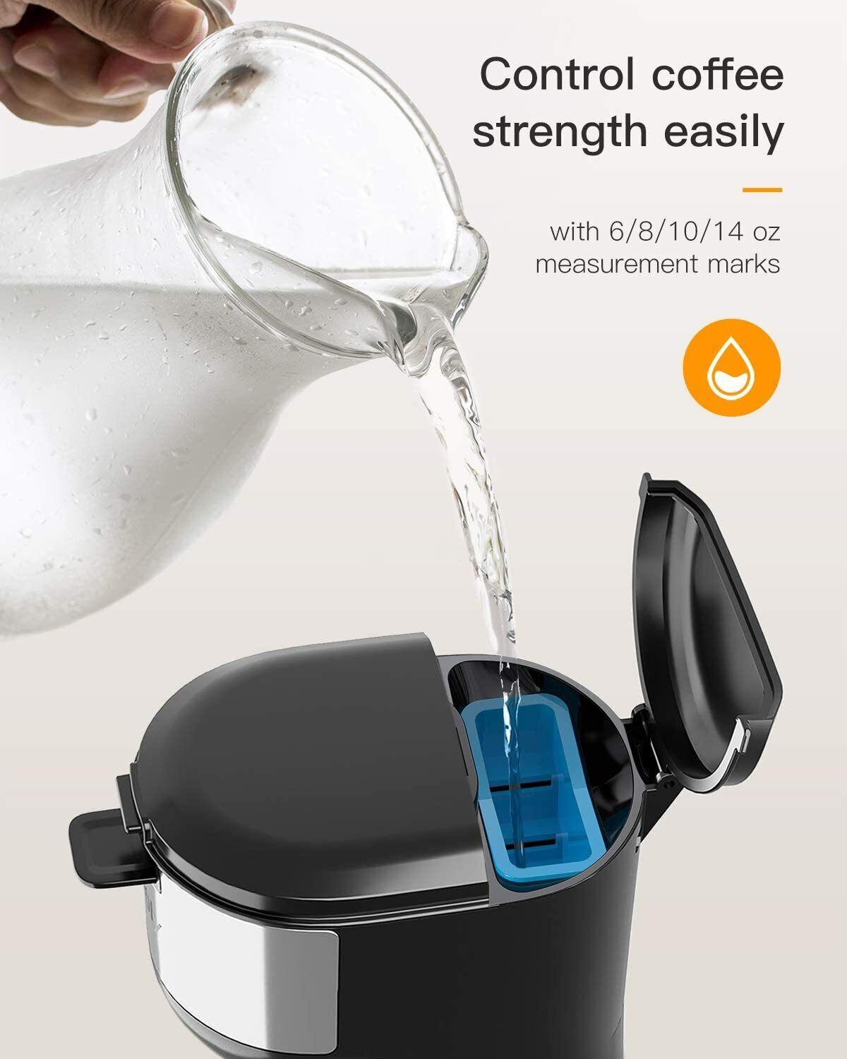 Sboly Self-Cleaning Coffee Maker for K-Cup & Grounds