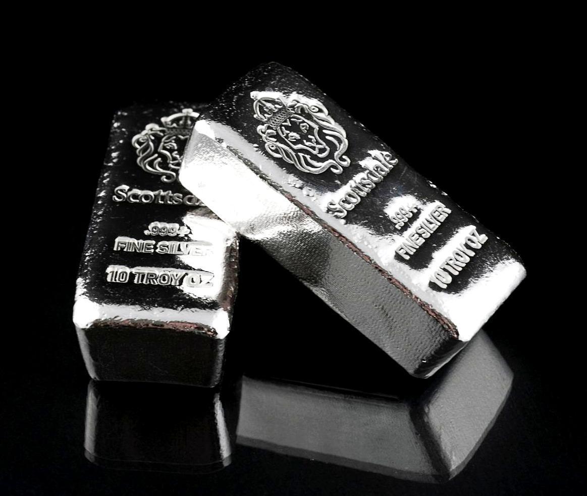 2x 10oz Scottsdale Mt Chunky Silver Bars
