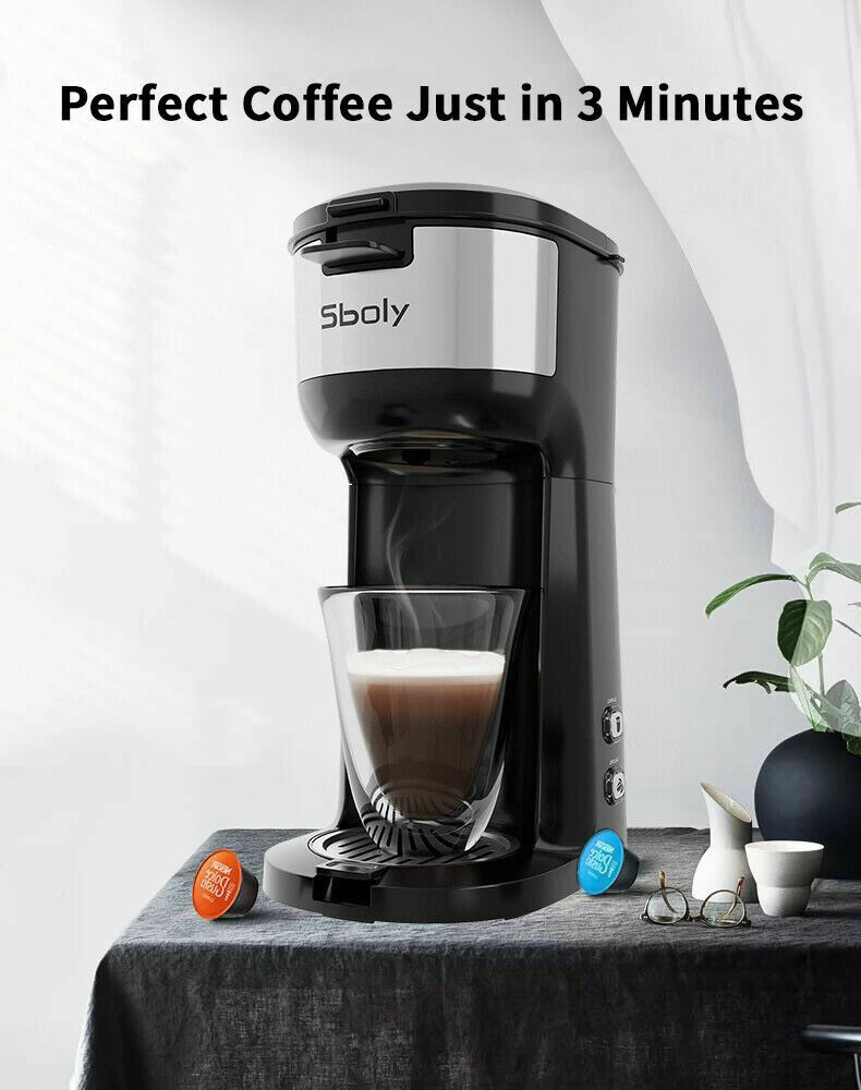 Sboly Self-Cleaning Coffee Maker for K-Cup & Grounds