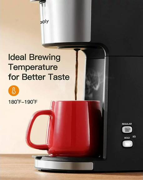 Sboly Single Serve Coffee Maker with K-Cup & Ground Coffee