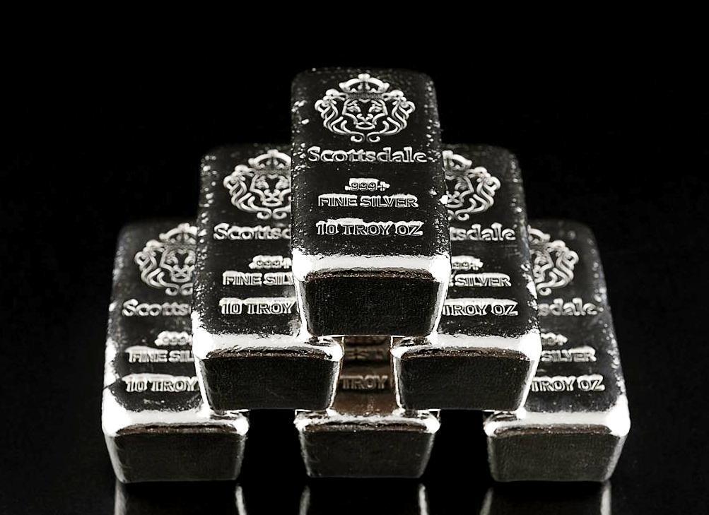 2x 10oz Scottsdale Mt Chunky Silver Bars