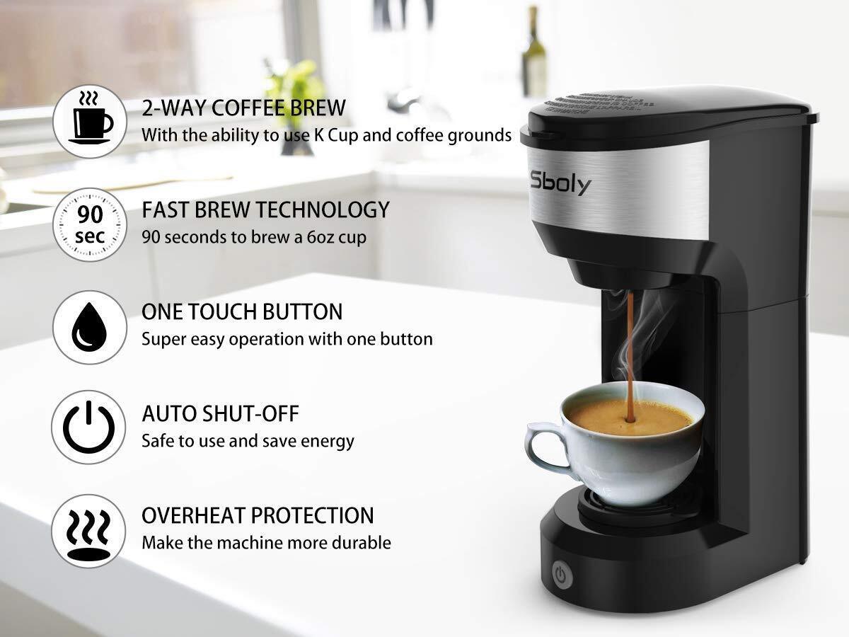VIP Sboly Single Serve Coffee Maker Brewer