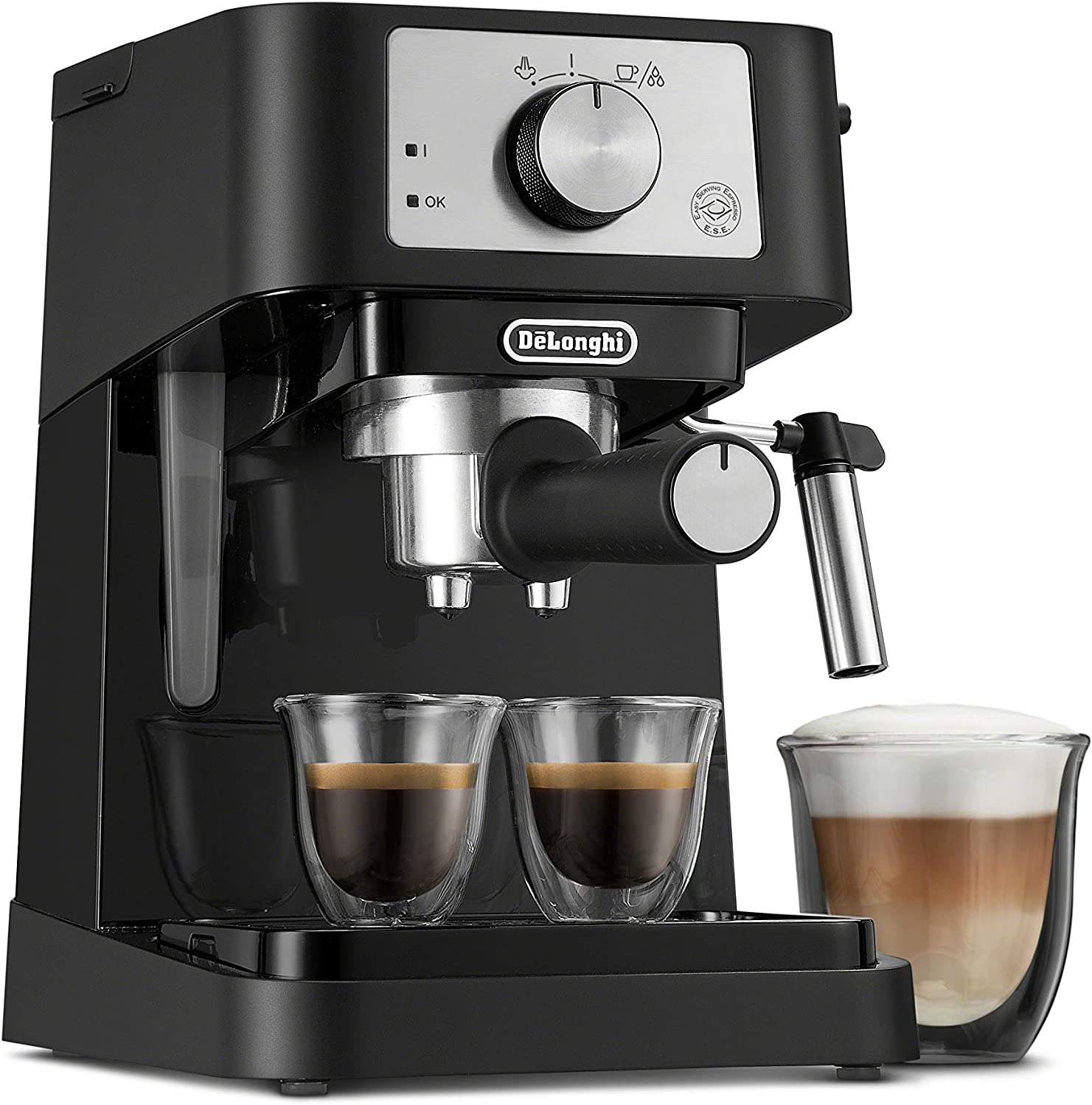 Espresso Machine with 15 Bar Pump Pressure, Latte/Cappuccino