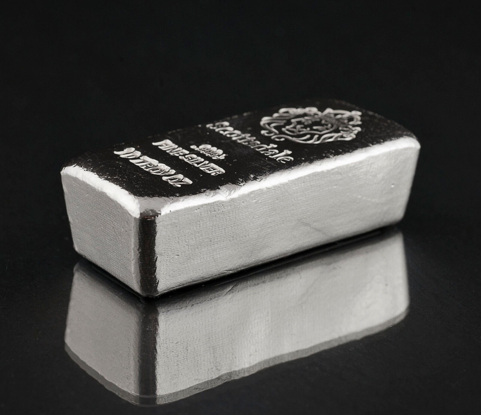 10 oz Silver Bar Scottsdale Mint Chunky #A396