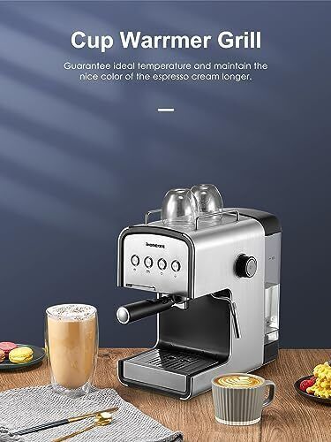Ihomekee Espresso Machine 15 Bar, Cappuccino Latte Maker