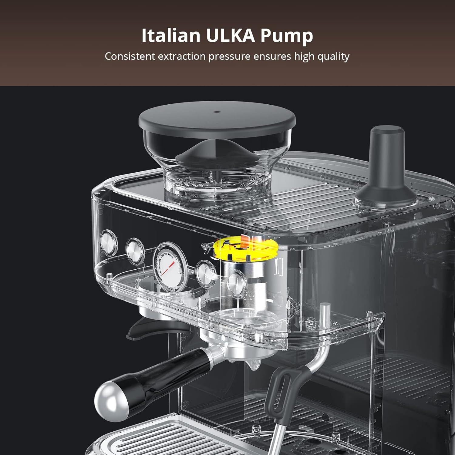 15Bar Espresso Machine for Cappuccino Latte w/Milk Frother