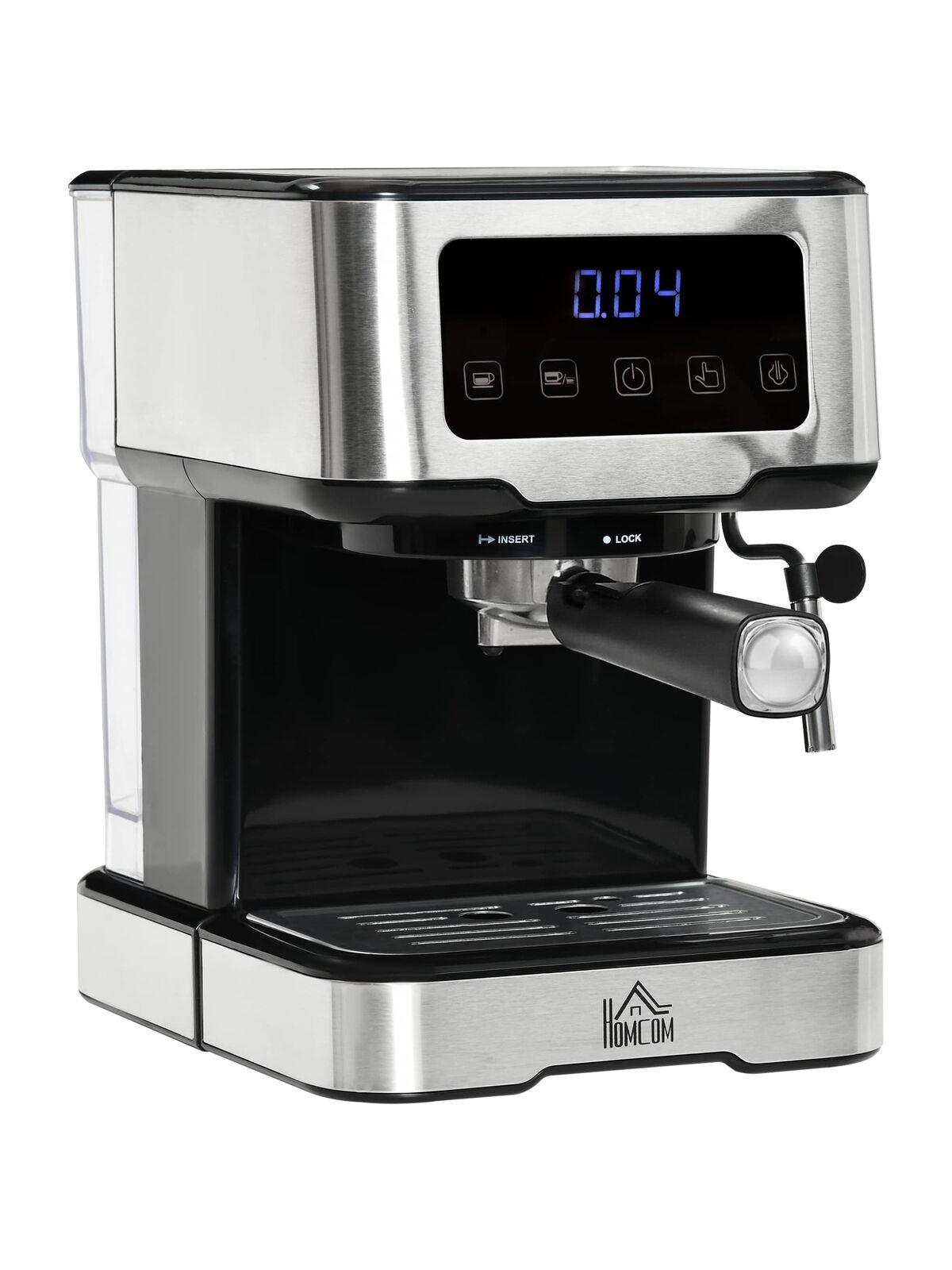 HOMCOM 15-Bar Espresso Machine with Milk Frother