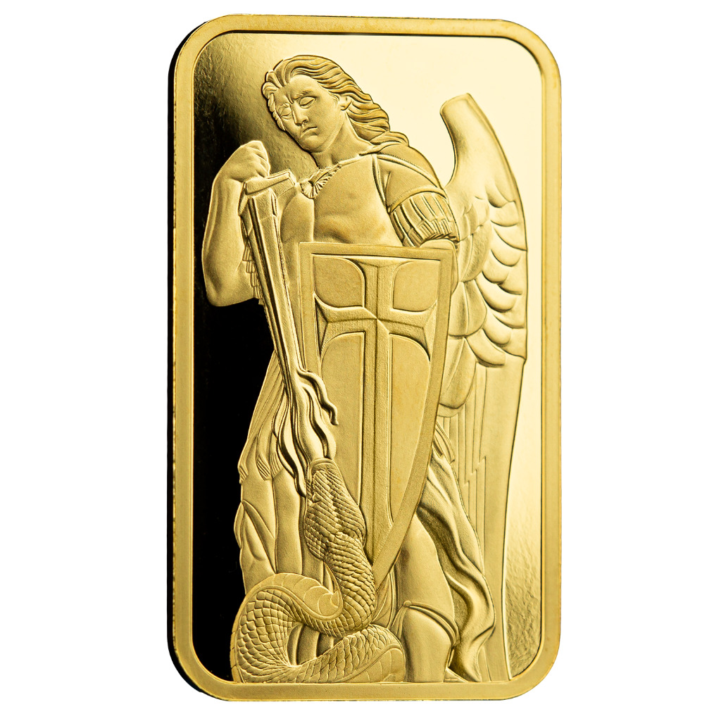 1oz .9999 Gold Bar PAMP / Scottsdale Archangel