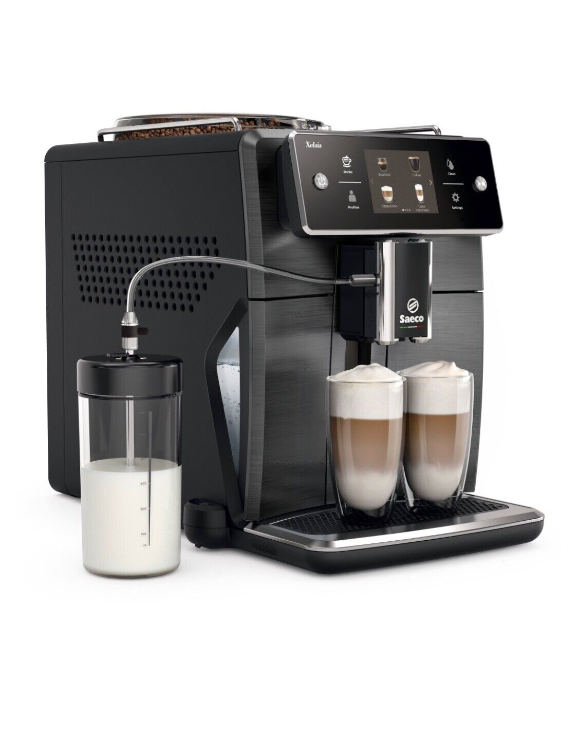 Saeco Xelsis Espresso Machine, Titanium Metal Front, SM7684