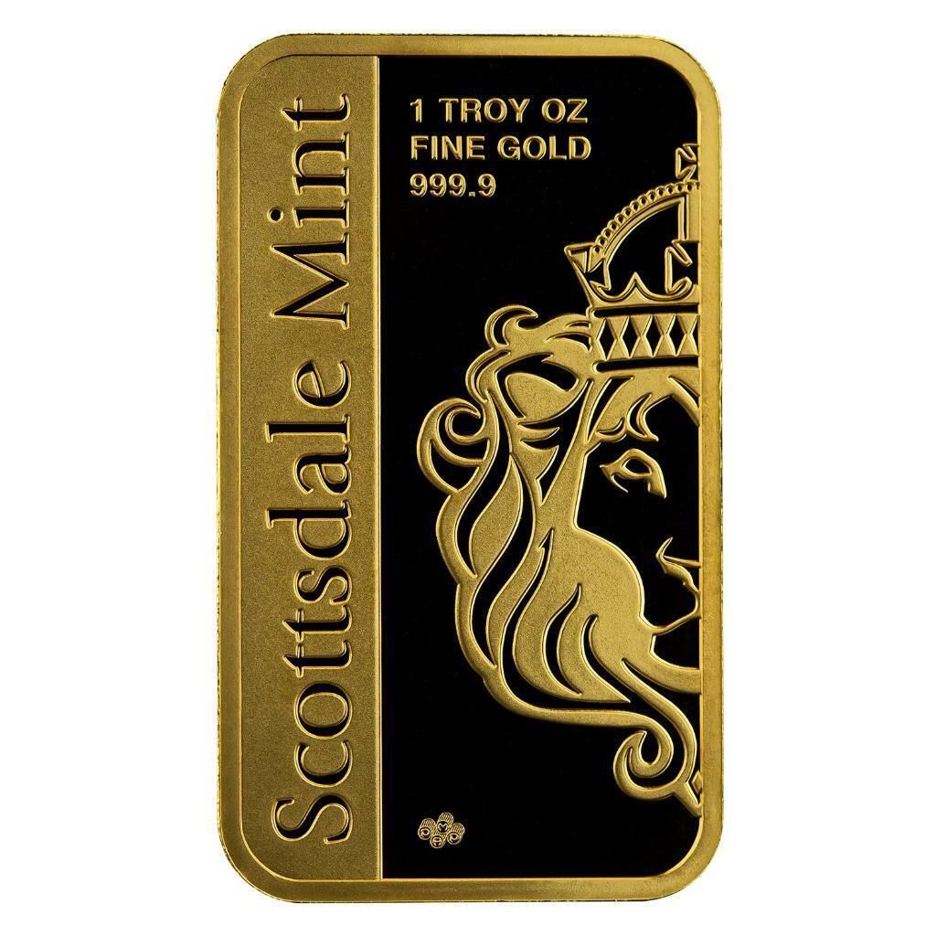 1oz .9999 Gold Bar PAMP / Scottsdale Archangel