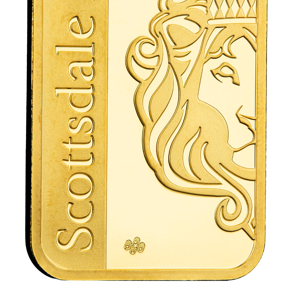 1oz .9999 Gold Bar PAMP / Scottsdale Archangel