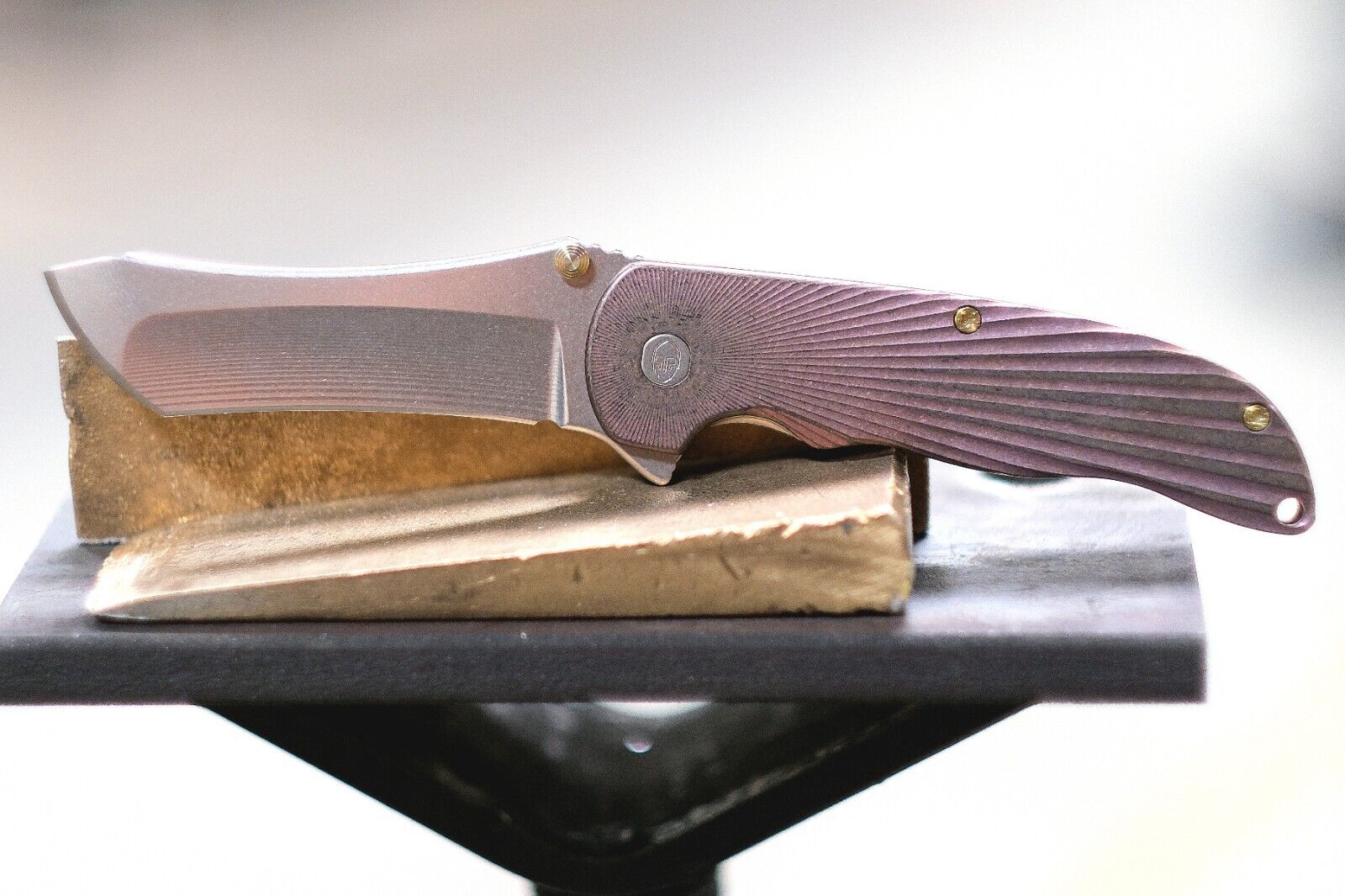 Grimsmo Norseman Knife #6891 / Purple Titanium Scales