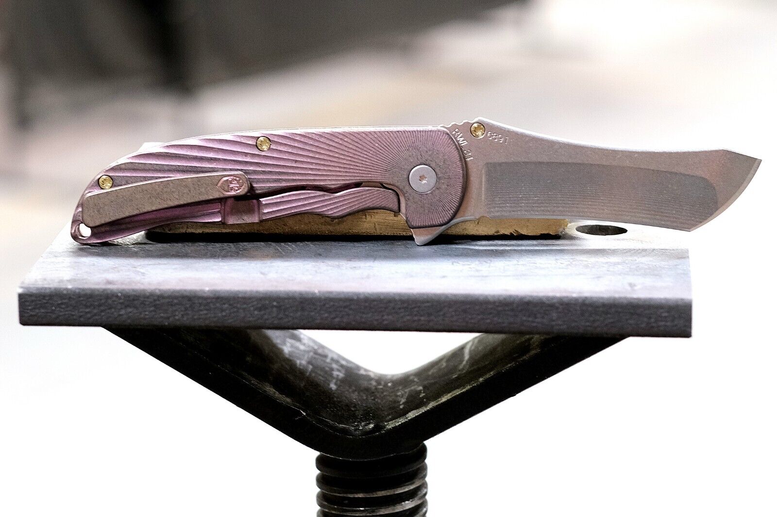Grimsmo Norseman Knife #6891 / Purple Titanium Scales